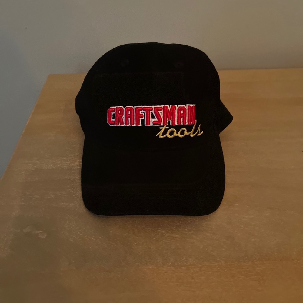Vintage Craftsman Tools Hat Adjustable Strapback Dad Cap Vtg 90’s Black Mens